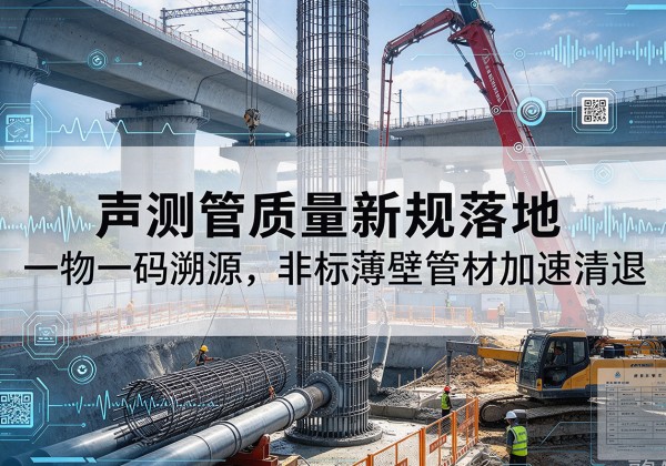 西塞山声测管质量新规落地，一物一码溯源，非标薄壁管材加速清退