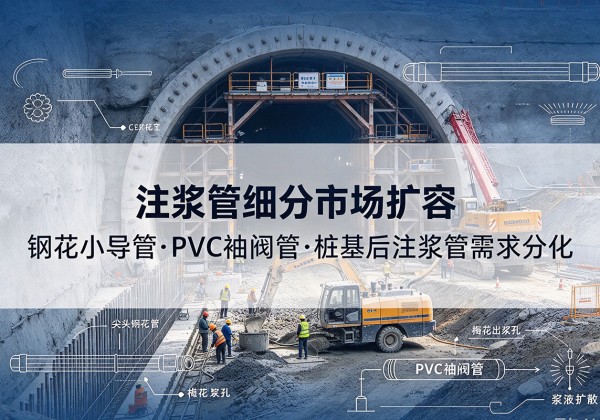 西塞山注浆管细分市场扩容，隧道钢花小导管、PVC 袖阀管、桩基后注浆管需求分化